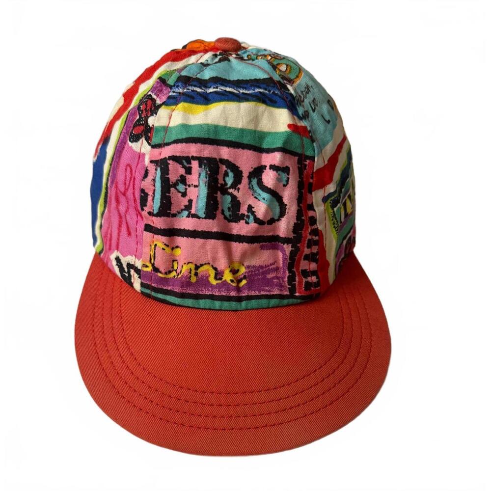 Vintage Jams World All Over Print Snapback Hat Made in USA Colorful Surf Cap